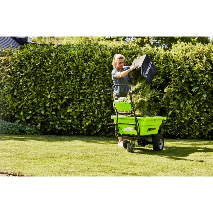 Carriola autotrattata Greenworks 40V 100 kg per giardino - immagine 5