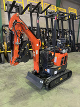 Mini escavatore Kubota 1200 kg con cingoli retrattili 74 cm